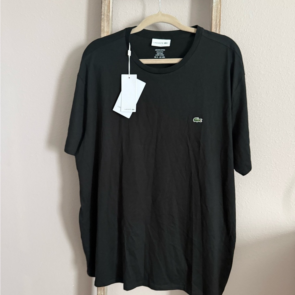 NWT Lacoste Men's Black Tee size 9